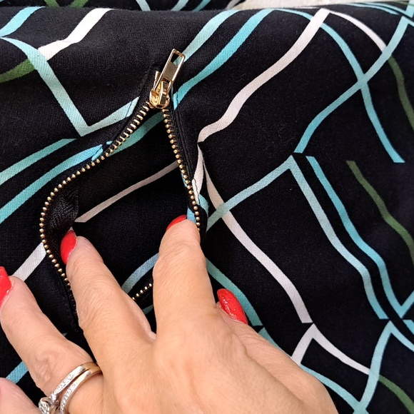 Robert Louis Black W/Blue & White Stripe Open Front Cardigan.  Size Small NWOT - Picture 6 of 9